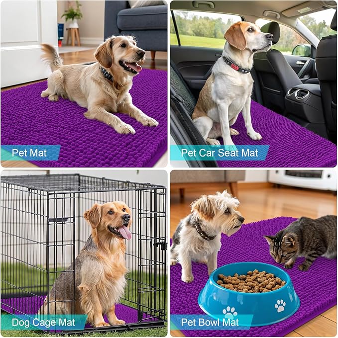 OLANLY Dog Door Mat for Muddy Paws 54x24, Absorbs Moisture and Dirt, Absorbent - Image 7