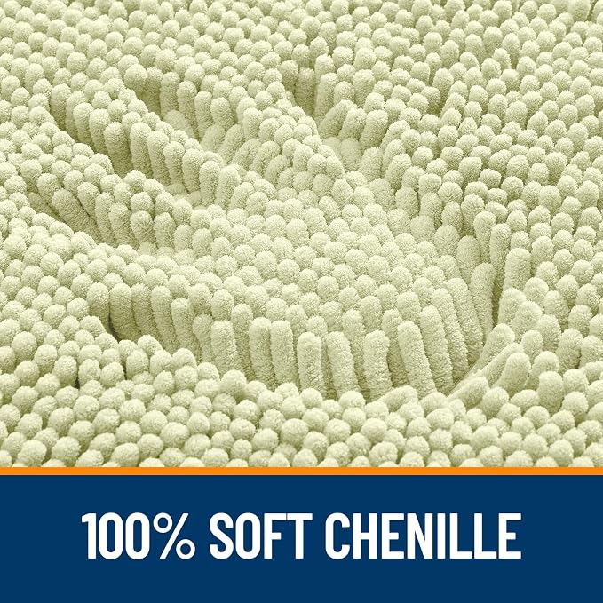 OLANLY Large Bathroom Rugs 50x30, Extra Soft Absorbent Chenille Bath Rugs - Image 3