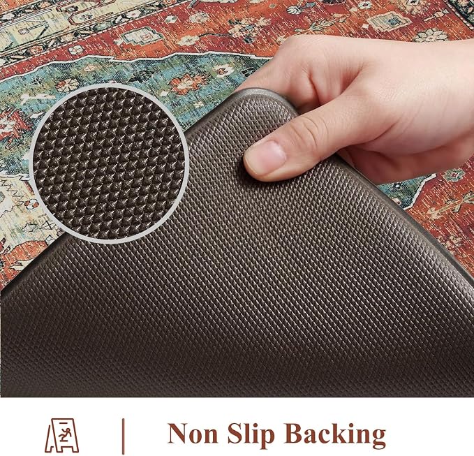 Collive Boho Kitchen Mats Cushioned Anti Fatigue Mats, Non-Slip Kitchen Floor - Image 4