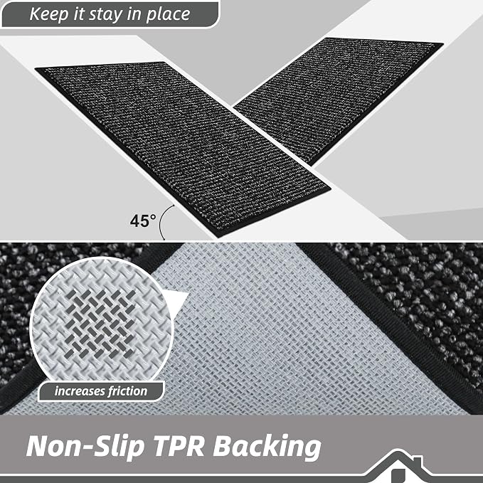 BEQHAUSE Kitchen Rugs and Mats 2PCS, Non-Slip Kitchen Mats - Image 4