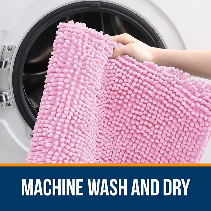OLANLY Large Bathroom Rugs 50x30, Extra Soft Absorbent Chenille Bath Rugs - Image 5