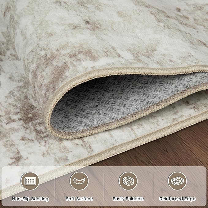 10x14 Area Rugs Large Living Room Rug Washable: Modern Abstract Rug Indoor - Image 4