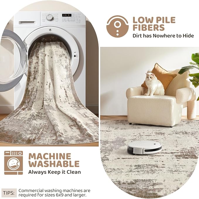 UERMEI 9x12 Washable Area Rug - Image 5