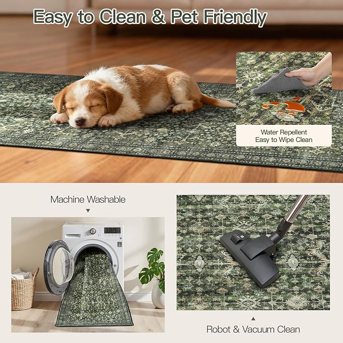 Lofus 3' X 10' Area Rug for Hallways, Low Pile Soft Carpet Runner for Kitchen - Image 6