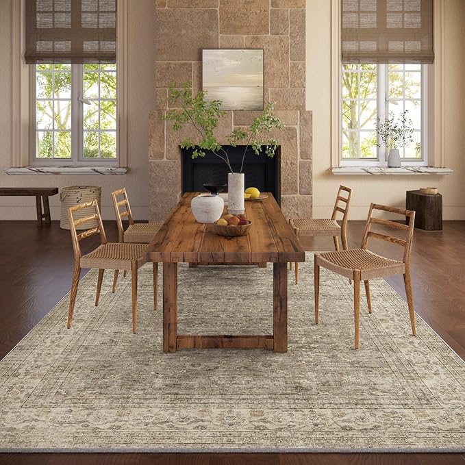 10x12 Large Rugs for Living Room: Area Rugs for Bedroom Vintage Stain Resistant - Image 5