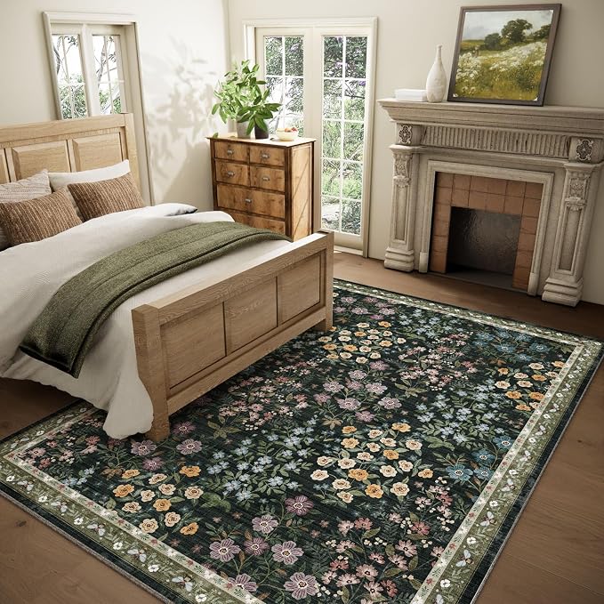 Machine Washable Living Room Rug: 5x7 Area Rugs - Image 2