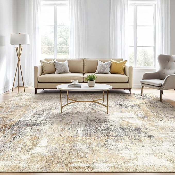 LOONGRUG 10x14 Area Rugs Living Room: Washable Large Abstract Modern Soft Rug - Image 5