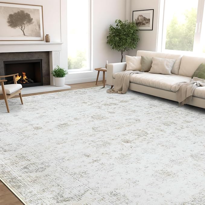 Washable 3×5 Area Rug for Living Room, Vintage Floral Rug Soft Non Slip Stain - Image 3