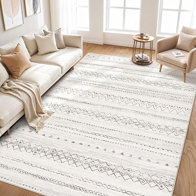 cotiled 10x12 Area Rugs Living Room Rug: Washable Boho Rugs - Image 7