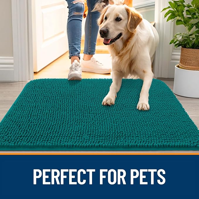 OLANLY Dog Door Mat for Muddy Paws 40x32, Absorbs Moisture and Dirt, Absorbent - Image 6