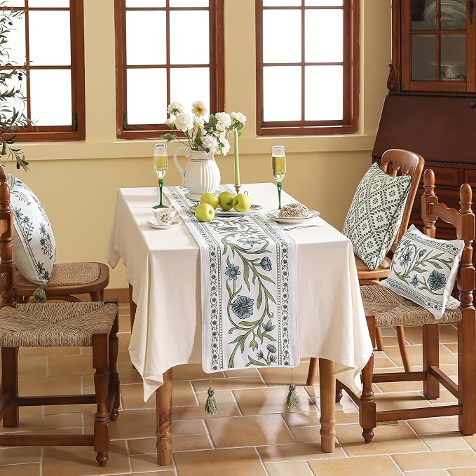 Designer French Linen Extra Long Table Runner, Dining Table, Kitchen Decor - Image 6