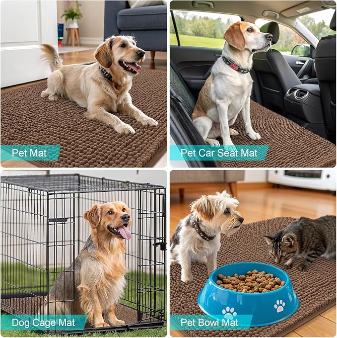 OLANLY Dog Door Mat for Muddy Paws 70x24, Absorbs Moisture and Dirt, Absorbent - Image 7
