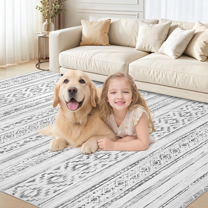 cotiled 5x7 Area Rugs Living Room Rug: Washable Boho Rugs - Image 5