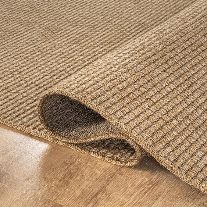 CAMILSON Easy Jute Rug 8x10, Indoor Outdoor Natural Color Farmhouse Area Rugs - Image 5