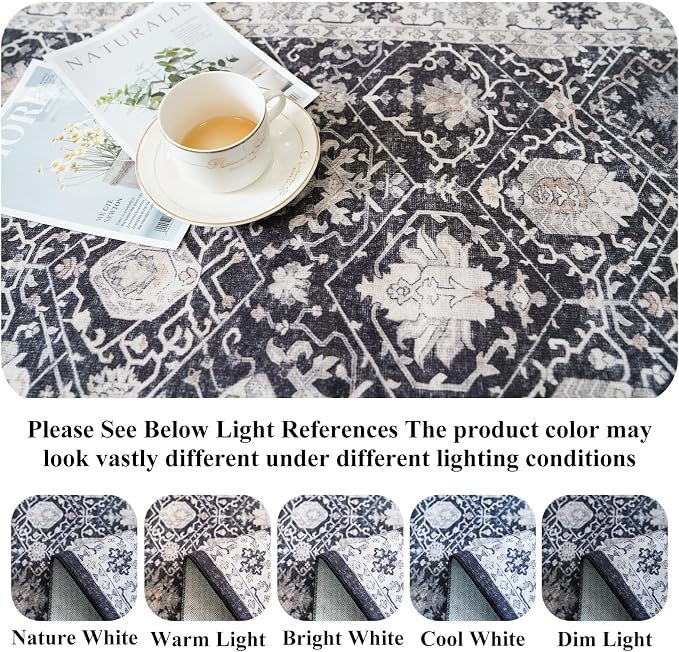Washable 3x4 Entryway Area Rugs: Ultra Soft Low Pile Carpet - Image 3