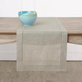 Solino Home 100% Pure Linen Table Runner Natural Hemstitch, 14 x 132 in | by SolinoHome