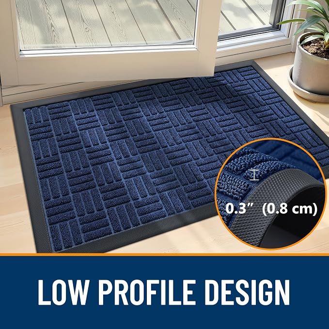 OLANLY Front Door Mat Outside Entrance 71x23, Heavy Duty Sturdy Natural Rubber - Image 5