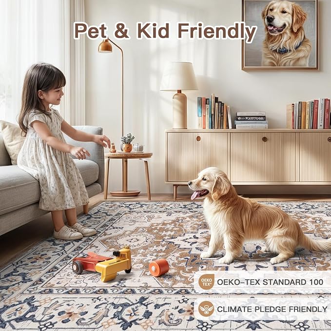Lofus 9x12 Area Rugs for Living Room, Washable Area Rug, Rugs for Bedroom - Image 4