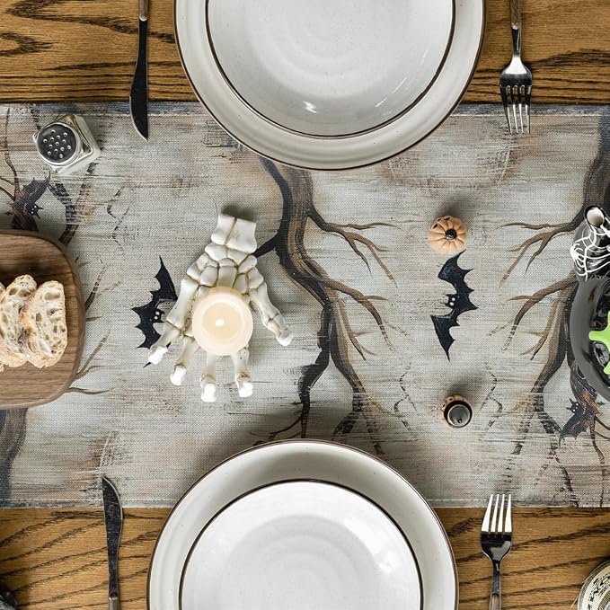 Artoid Mode 210 GSM Halloween Table Runner 13x72 Inch Home Party Decor | - Image 3