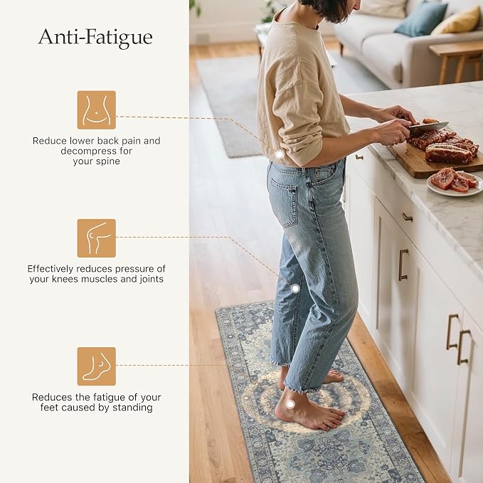GENIMO Kitchen Mats for Floor, Washable Anti Fatigue Mat for Cushioned - Image 3
