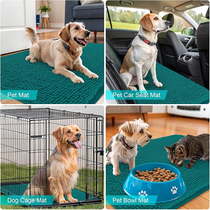 OLANLY Dog Door Mat for Muddy Paws 44x32, Absorbs Moisture and Dirt, Absorbent - Image 7