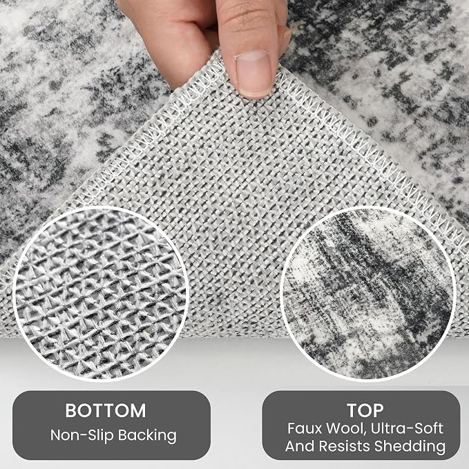 IOHOUZE Abstract Runner Rug 3x16 Ft Long Washable Runners - Image 4