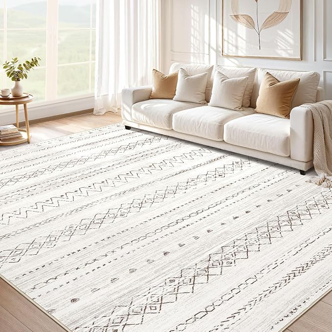 cotiled 8x10 Area Rugs Living Room Rug: Washable Boho Rugs by COTILED