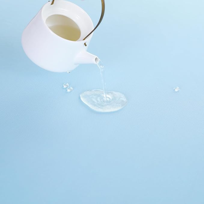 Baby Blue Table Runner, Waterproof Washable Runners 60 Inches Long | Reusable - Image 4