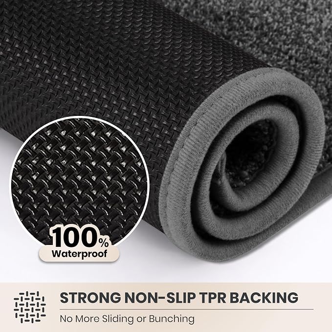 PURRUGS Dirt Trapping Door Mat 24" x 59", Non-Slip Machine Washable Entryway Rug - Image 5