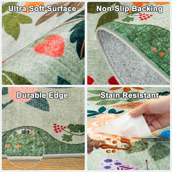 Runner Rug for Entryway: 2.6x14 Kitchen Rugs Non Slip Washable Ultra-Thin Soft - Image 7