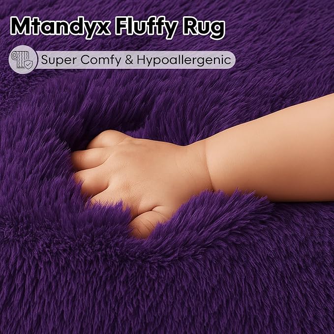 Large 9x12 Area Rug for Living Room, Soft Shag Rugs for Bedroom, Non-Slip Ultra - Image 2
