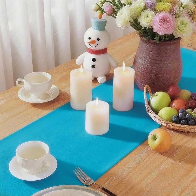 Teal Table Runner, Waterproof Washable Runners 90 Inches Long | Reusable 12x90 - Image 6