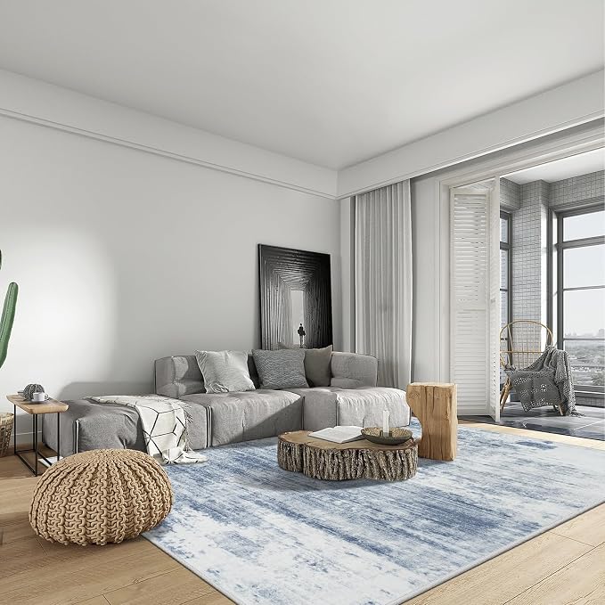 5x7 Area Rugs Washable Rug: Modern Abstract Living Room Rug Soft Anti-Skid Thin - Image 4