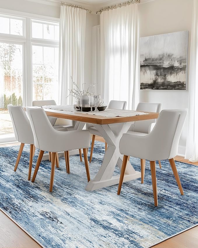 6x9 Area Rugs for Living Room, Modern Abstract Washable Rug - Image 2
