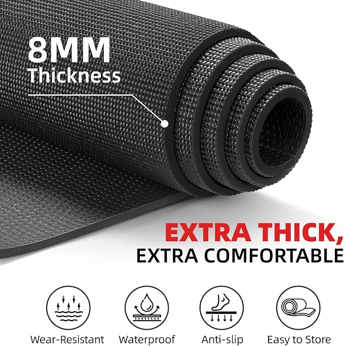 GymCope Extra Large Exercise Mat, Shoe-Friendly, High-Density, Weight Lifting - Image 6