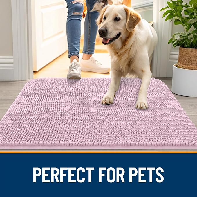 OLANLY Dog Door Mat for Muddy Paws 54x24, Absorbs Moisture and Dirt, Absorbent - Image 6