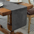 BALCONY & FALCON Table Runner Velvet Dark Gray 14"x71" | Elegant, Fall Decor by BALCONYFALCON