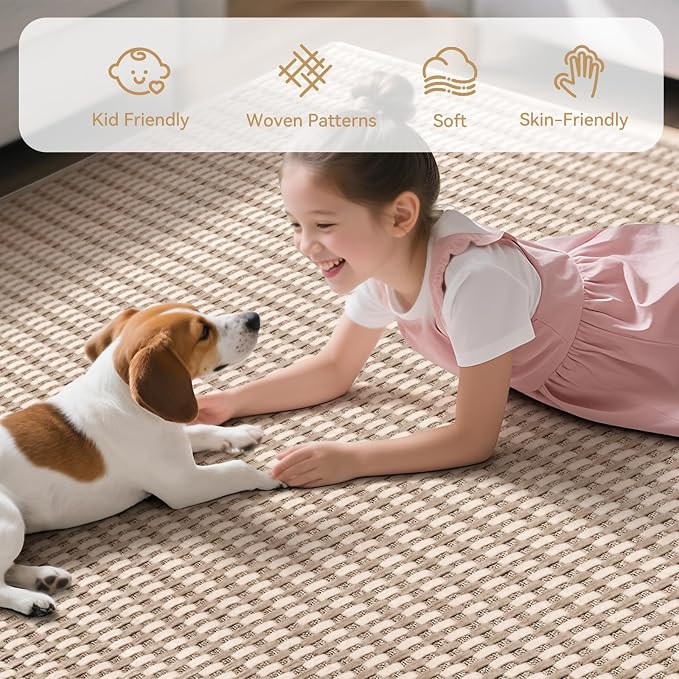 YDKGL 2x4 ft Entryway Rug Indoor Door Mat Non Slip Boho Woven Washable Area - Image 4