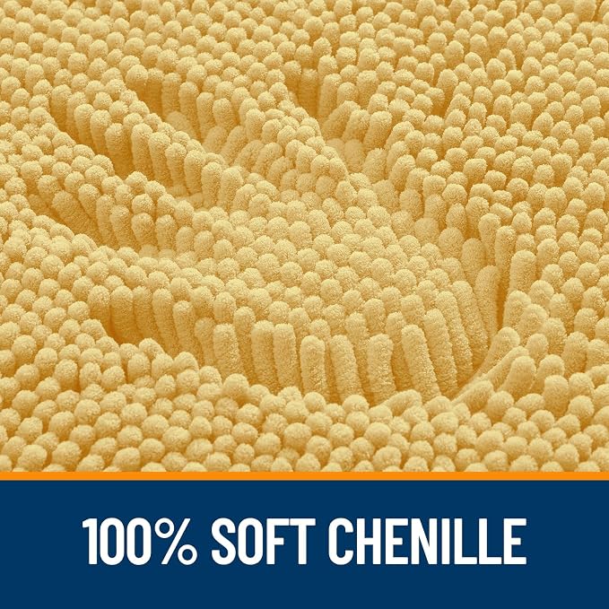 OLANLY Toilet Rugs U-Shaped 24x20, Extra Soft Absorbent Chenille Contour - Image 3