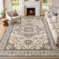 7x9 Area Rugs Living Room: Washable Vintage Rug Large Non-Slip Stain Resistant by JessibouAreaRug