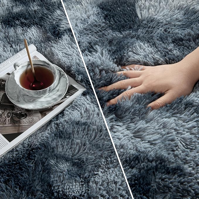 Deerhoo Shag Area Rug, 4 X 6 Tie-Dyed Plush Fuzzy Rugs - Image 3