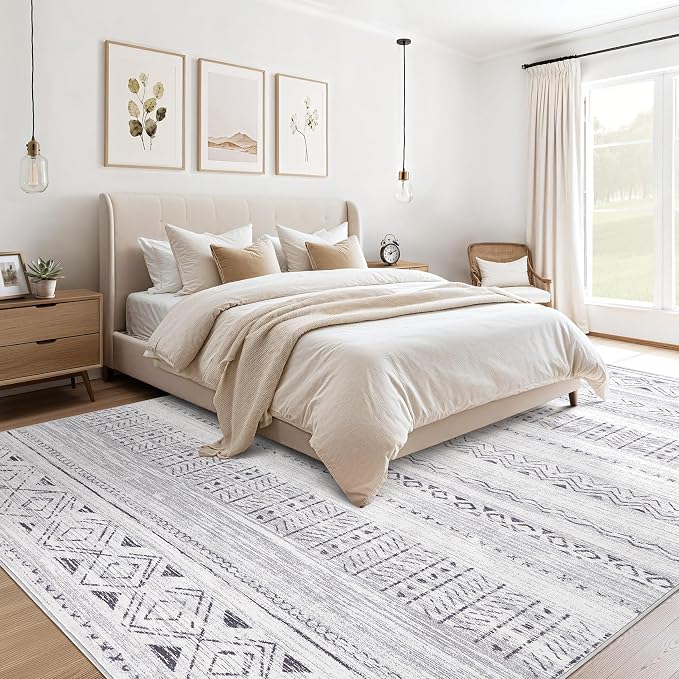 cotiled 9x12 Area Rugs Living Room Rug: Washable Boho Rugs - Image 3