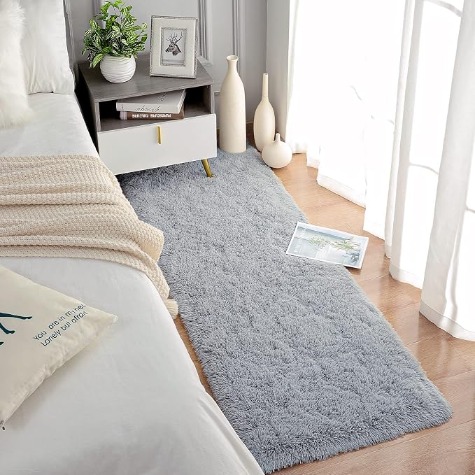 Chicrug Soft Runner Rugs for Bedroom Living Room Plush Fluffy Rug 2x7 Feet - Image 3