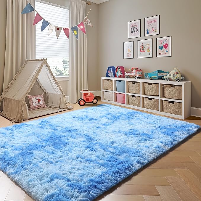 ONASAR Area Rugs for Bedroom Living Room, Fluffy Fuzzy Shag Shaggy 4x6 Bedside - Image 5