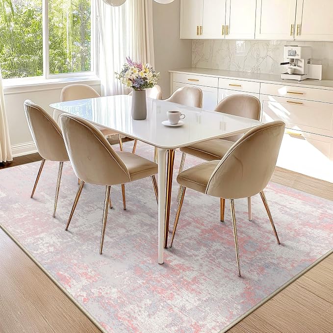 RELEANY Washable Area Rugs 6'x8' Non-Slip Modern Abstract Soft - Image 9