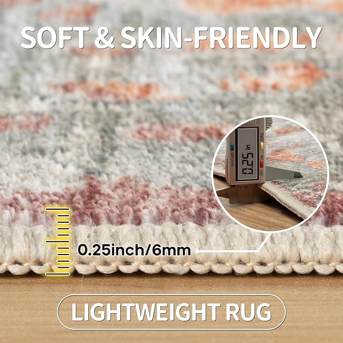 6x9 Area Rugs for Living Room Rug Washable: Modern Rug for Dining Room Bedroom - Image 6