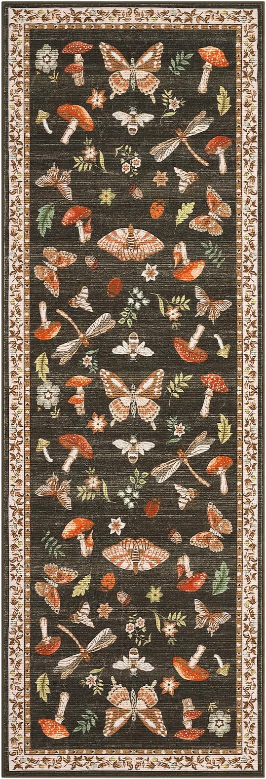 ROYHOME Mushroom Insect Washable Rug 2x6 Runners - Image 5