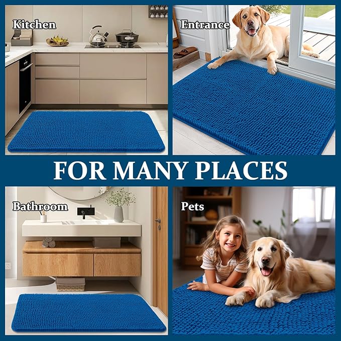 OLANLY Dog Door Mat for Muddy Paws 59x32, Absorbs Moisture and Dirt, Absorbent - Image 8