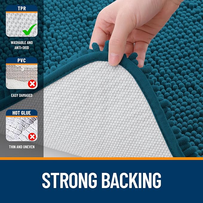 OLANLY Large Bathroom Rugs 40x24, Extra Soft Absorbent Chenille Bath Rugs - Image 6