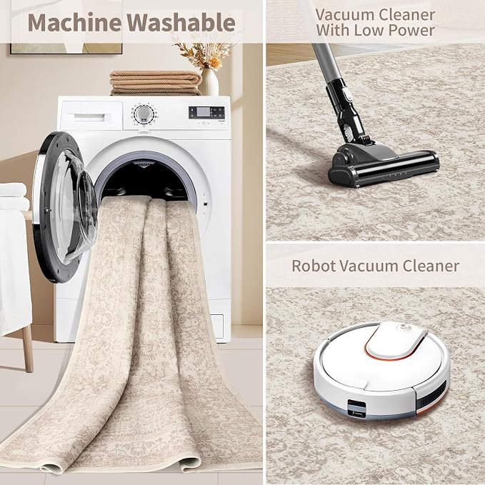 Rugxara Washable Area Rug for Living Room, Bedroom Kitchen - Image 5